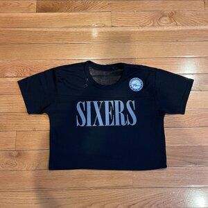 NBA Philadelphia 76ers Black Mesh Tee Size Medium